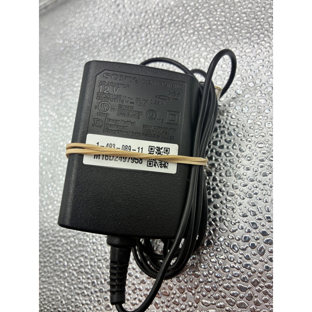 Sony AC-M1210UC AC Adaptor 12V 1.0A Power Supply Cord 1-493-089-11 Black
